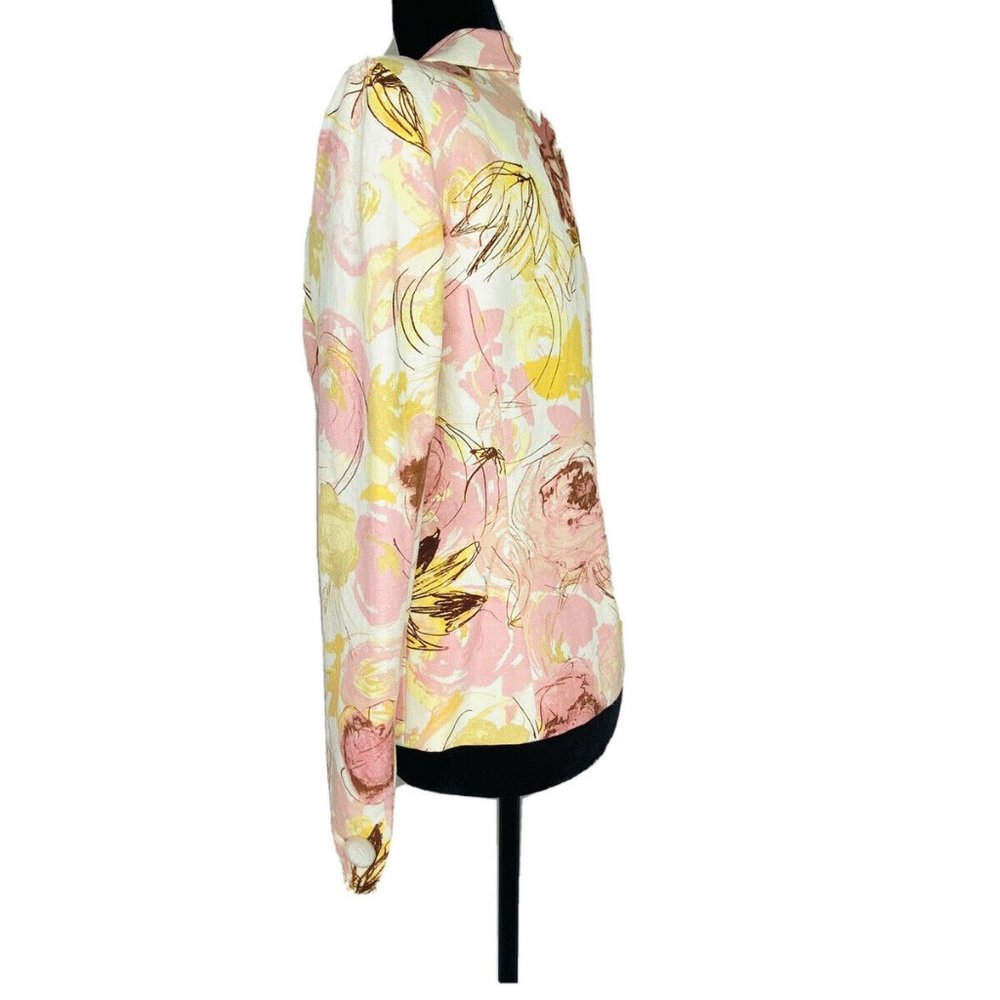 Ann Taylor Floral Cotton & Linen Blend Blazer - Picture 8 of 13
